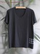 画像1: 【参考商品】 オーダー　Uネック Moved Bubles Tee  Black (1)