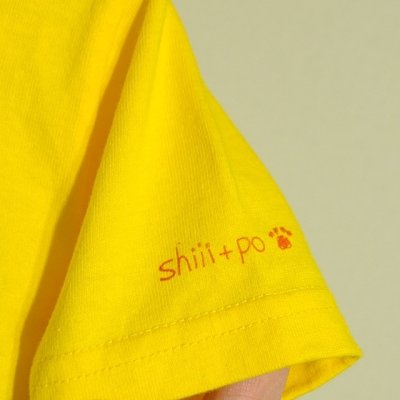 画像1: shiii+po　Bubbles + 背守りTee ふくろう　Yellow