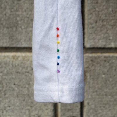 画像3: 【参考商品】オーダー背守りTee 　ダブルふくろう+レインボードット　for MANAMI