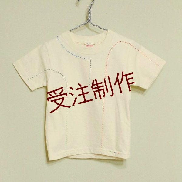 画像1: 【定番】shiii+po　Sa-Si-Co RGB Tee（刺し子ステッチ）Baby&Kidsサイズ 80〜160 (1)