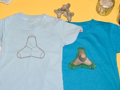 画像1: 【参考商品】 オーダー　背守りTee 太陽 + テトラ　for 兄弟