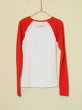 画像2: shiii+po　Women's NO NUKES ラグランロンTee 　WHT/RED　size Women's S (2)