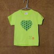 画像1: shiii+po　型抜きBubbles + 麻の葉の背守りTee　L.Green　size 100 (1)