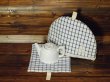 画像1: shiii+po　Tea Cosy Set （ティーポットカバー）　 Largeサイズ　チェック (1)