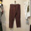 画像2: SUNDAY WORKS 尾錠付き後染めワークパンツ　Brown　size L（W93 x L82） (2)