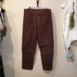 画像1: SUNDAY WORKS 尾錠付き後染めワークパンツ　Brown　size L（W93 x L82） (1)