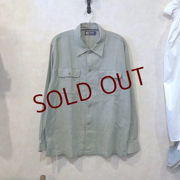 画像1: CHAPS Ralph Lauren　シャツジャケット　L.Green　size M (1)