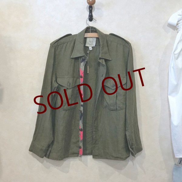 画像1: R.Squared NY　リネンシャツJKT　Olive　size S (1)