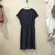 画像2: SHIPS フレンチスリーブリネン混ワンピース　Navy size M (2)