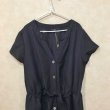 画像3: SHIPS フレンチスリーブリネン混ワンピース　Navy size M (3)