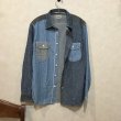 画像4: green label relaxing  シャンブレーデニム切替ワークシャツ　size M (4)