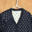 画像4: BEAMS BOY　ロングカーディガン　Navy/White ドット (4)