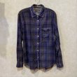 画像2: SAGE DE CRET  色乗せ染色チェックシャツ   size M (2)