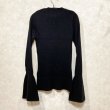 画像2: ALLUDE　ベルスリーブ カシミアデザインニット　size S (2)