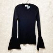 画像1: ALLUDE　ベルスリーブ カシミアデザインニット　size S (1)